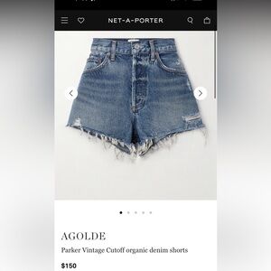 Agolde Parker vintage cutoff shorts